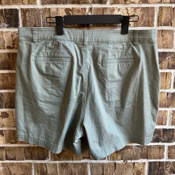 Lane Bryant Green Flat Front Shorts - Picture 7 of 8